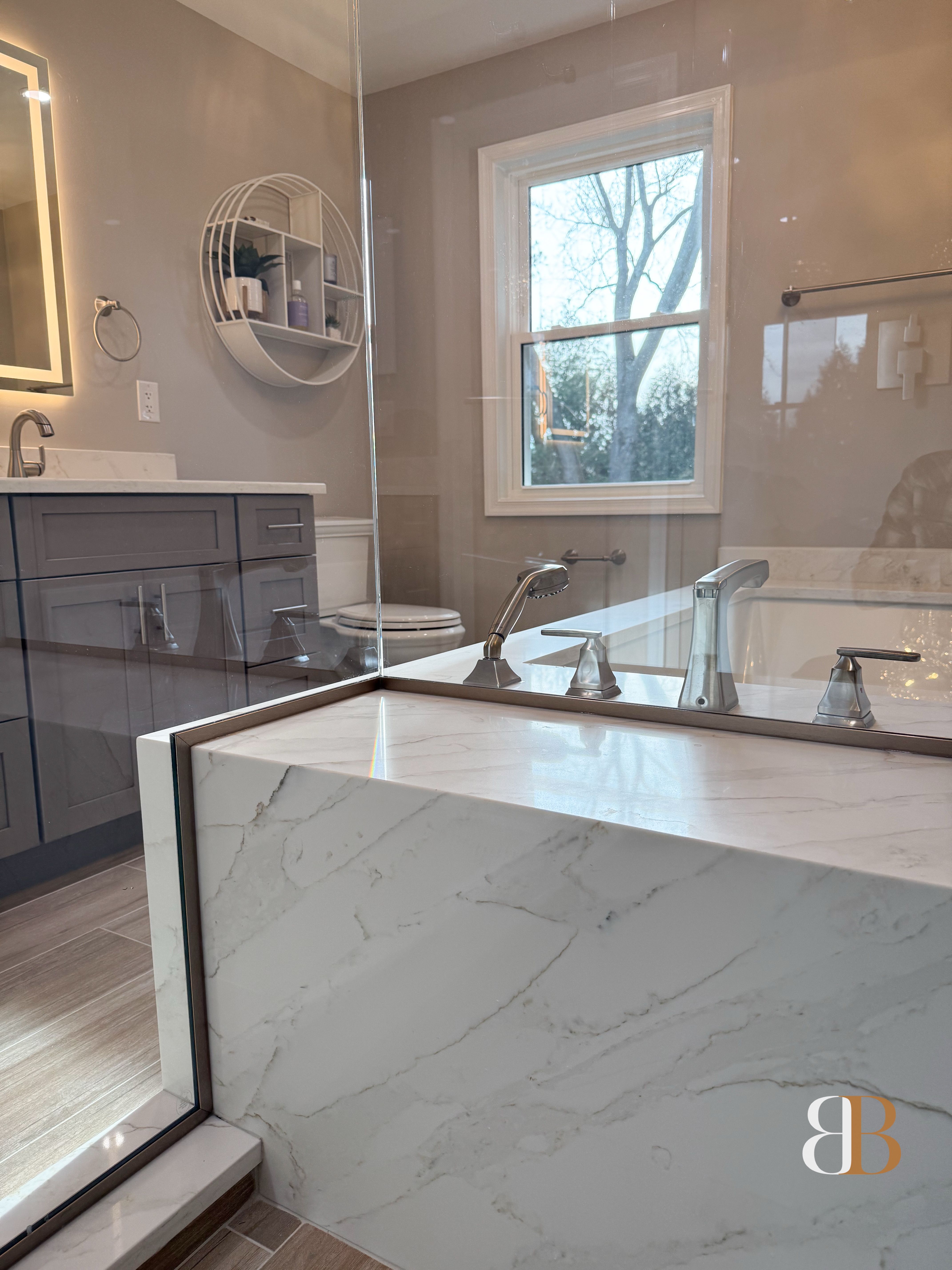 Contemporary bathroom remodel in Lower Gwynedd by B&B Associates Creations — photo 3